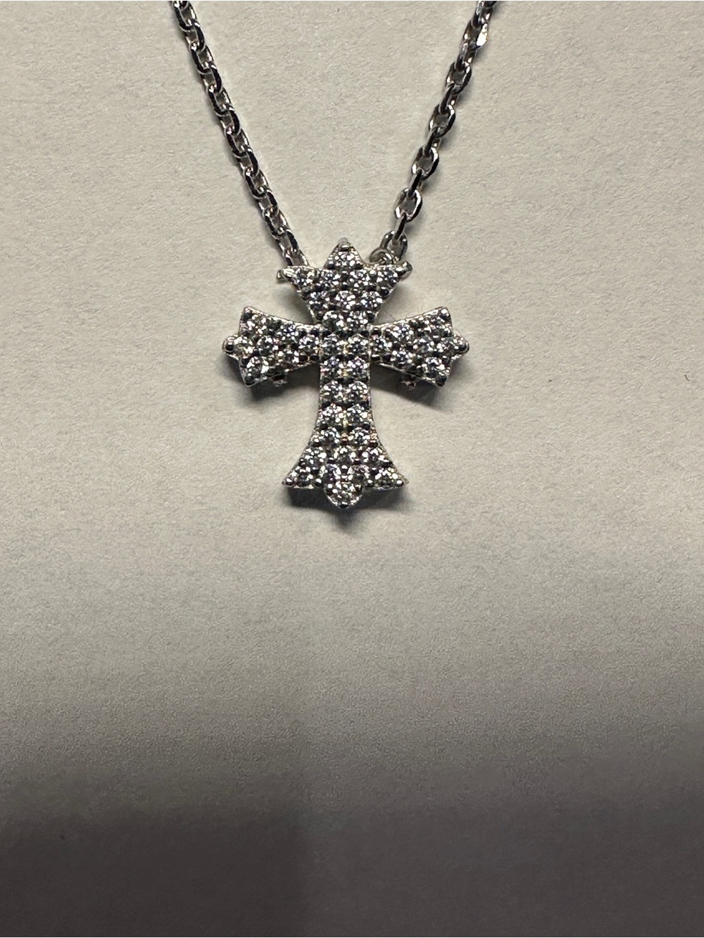 New Women's 925 sterling silver Necklace Cross with CZ pendant minimalist